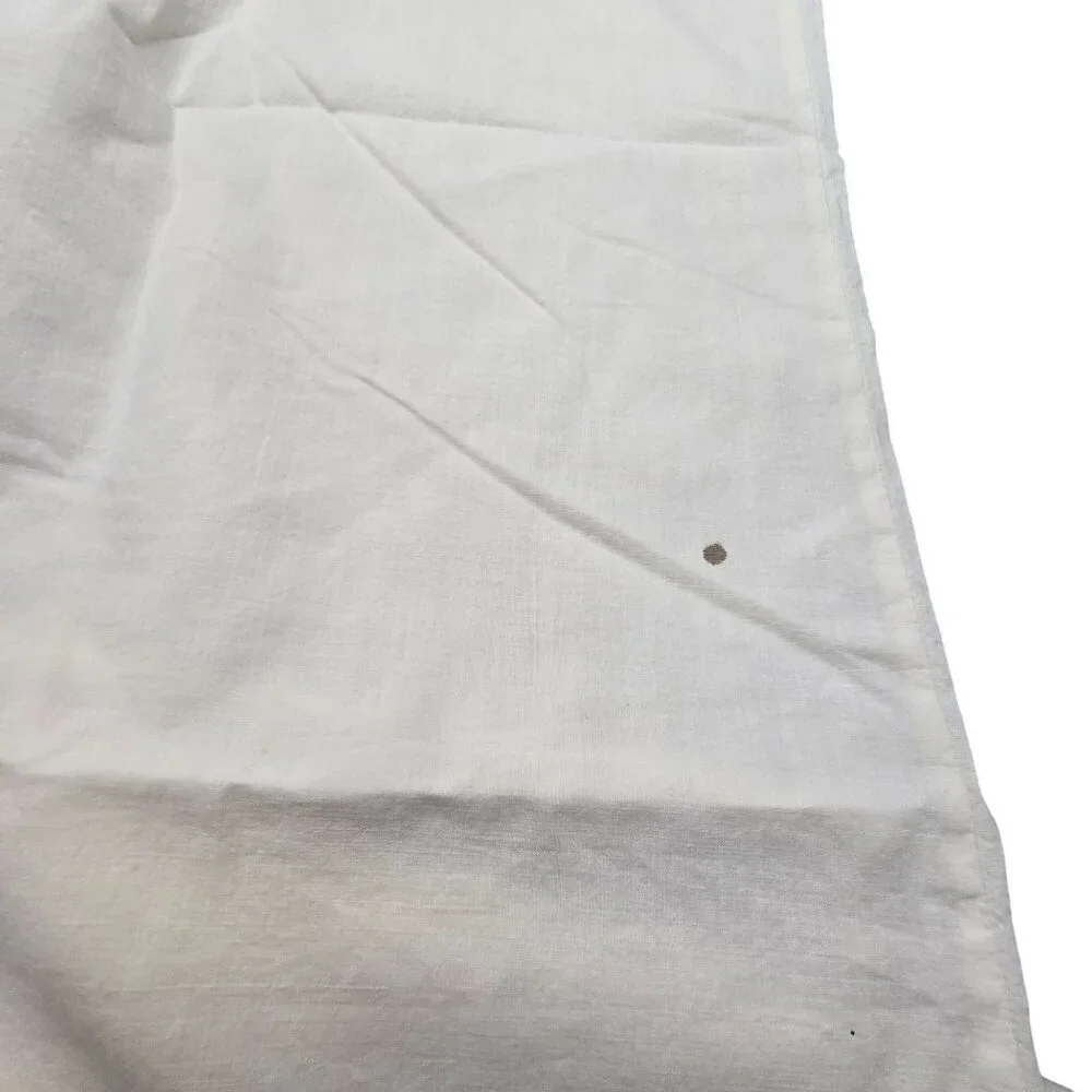 Vintage White Cotton & Crochet Lace Pillowcases Set of 2 READ CM2107